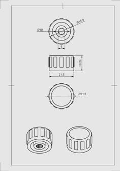 Volkswagen Radio Knob Button 3D Printer Model