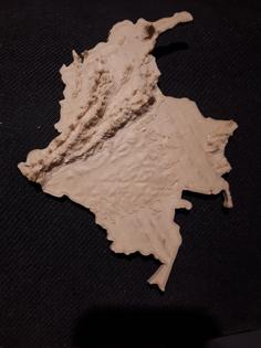 Colombia Topographical Map 3D Printer Model