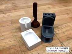 Toilet Plunger And Roll Office Supplies 3D Printer Model