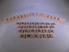 SCRABBLE Pieces And Rack 3D Printer Model