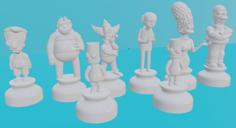 Simpsons Chess Set 3D Printer Model