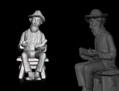 Nonno Statua – Grandfather Statue – Grand-père Statue – La Estatua De Abuelo 3D Printer Model