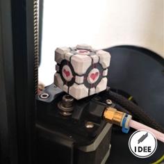 Companion Cube Extruder Knob 3D Printer Model