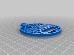 Merry Christmas Personalize Ornaments 3D Printer Model