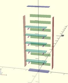 Bookshelf Real Size (customizable) 3D Printer Model