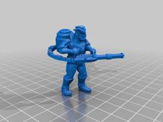 Troll With Tri-barrel Minigun And Drum Mag. 3D Printer Model