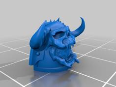 Chaos World Eaters MK III Demon Head Shoulder Pad 3D Printer Model