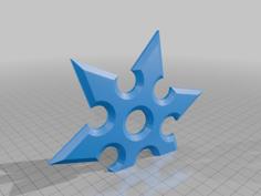 Ninja Star Fridge Magnet 6mm 3D Printer Model