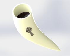 Celtic Drinking Horn 3D Printer Model