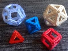 Customizable Hinged Polyhedra 3D Printer Model