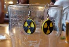 ‘Radioactive’ Earrings 3D Printer Model