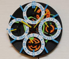 Perpetual Calendar Clock 3D Printer Model