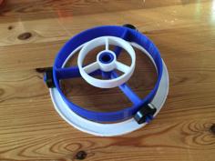 Flat Filament Spool Roller 3D Printer Model