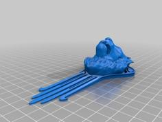 Lion Head Hair Pin 3D Printer Model