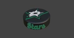 Dallas Stars Hockey Puck 3D Printer Model