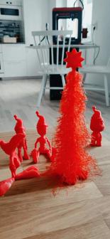 Mini Christmas Tree + Topper 3D Printer Model