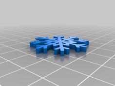 EARRING SNOWFLAKES COPO DE NIEVE 3D Printer Model