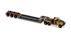 Yellow Zil Truck Lowboy Trailer 3D Printer Model