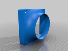 120mm Fan To 90mm Pipe Adaptor 3D Printer Model