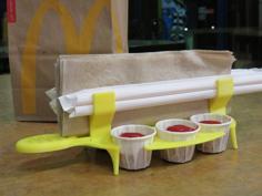 Ketchup Straw Napkin Caddy 3D Printer Model