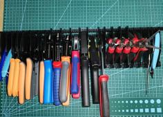 Pliers Organizer (Extendable, Modular, F3d) 3D Printer Model