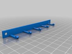 Parametric Simple Keyracks (pegs / Pins) 3D Printer Model