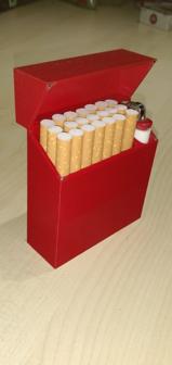 Cigarette Box, Lighter Inside 3D Printer Model