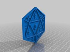 Critical Fail D20 Cookie Cutter Imprint 3D Printer Model