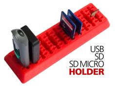 USB SD SD Mirco Holder Combined 3D Printer Model