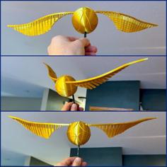 Golden Snitch Tree Topper 3D Printer Model