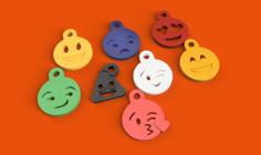 Emoji Keychains (Portachiavi Emoticons) 3D Printer Model