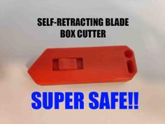 Box Cutter With Self-retractable Blade 3D Printer Model