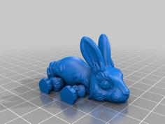 PRINT-IN-PLACE FLEXI CUTE RABBIT ARTICULATED 3D Printer Model