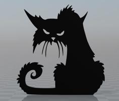 Scary Cat Magnet 3D Printer Model