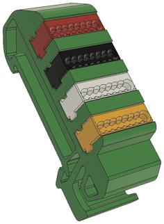 DIN Rail (Hutschiene) Clip For WAGO MICRO 3D Printer Model