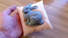 Stanford Bunny Resting On A Pillow 3D Printer Model