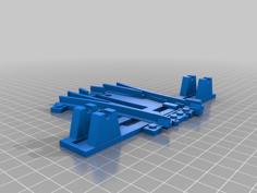 Lego Compatiable Train Track Three Way Switch 3D Printer Model