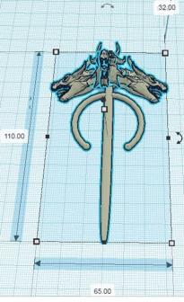 Daenerys Dragon Brooch 3D Printer Model