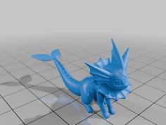 Pokemon Vaporeon #134 – Optimized For 3D Printing 3D Printer Model