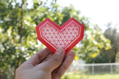 Lowpoly Heart Box 3D Printer Model