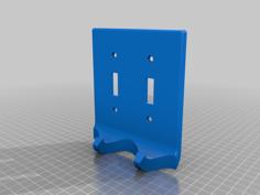 Double Switch Plate With Keychain Hooks 3D Printer Model