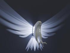 Beautiful Hawk With Light Wings 3D Printer Model