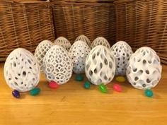 Ten Easter Eggshells 3D Printer Model