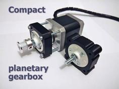 Compact Planetary Gearbox 3D Printer Model