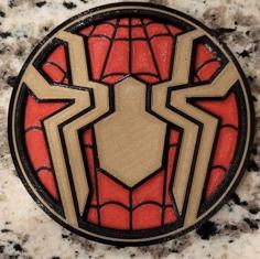 Spider Man Multi Color Logo 3D Printer Model