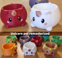 Unicorn Pot Remasterized 3D Printer Model