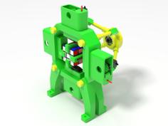 Fully 3D-Printed Rubik’s Cube Solving Robot 3D Printer Model