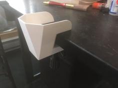 Desk-Mounted Bin (easy Print) 3D Printer Model