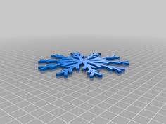 Christmas Tree Snowflake 3D Printer Model