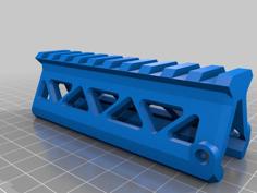 Picatinny Rail Riser With Triangular Cut Outs. 3D Printer Model